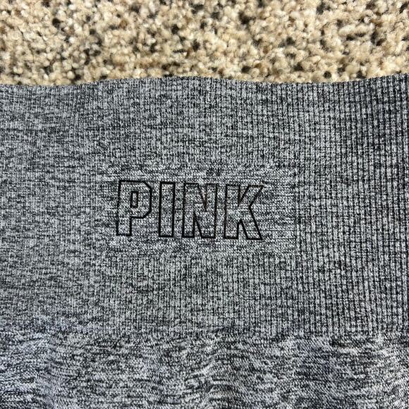 Pink Victoria's Secret Seamless Leggings Size Large Gray High Rise Yoga - Picture 5 of 8